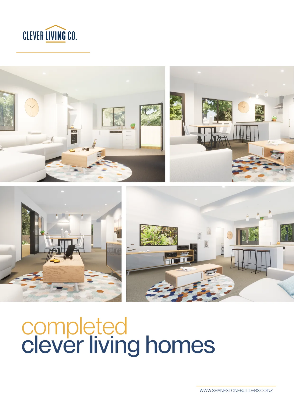 Completed Clever Living homes brochure cover
