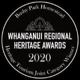 Whanganui Regional Heritage Awards 2020 Bushy Park Homestead Heritage Tourism Winner